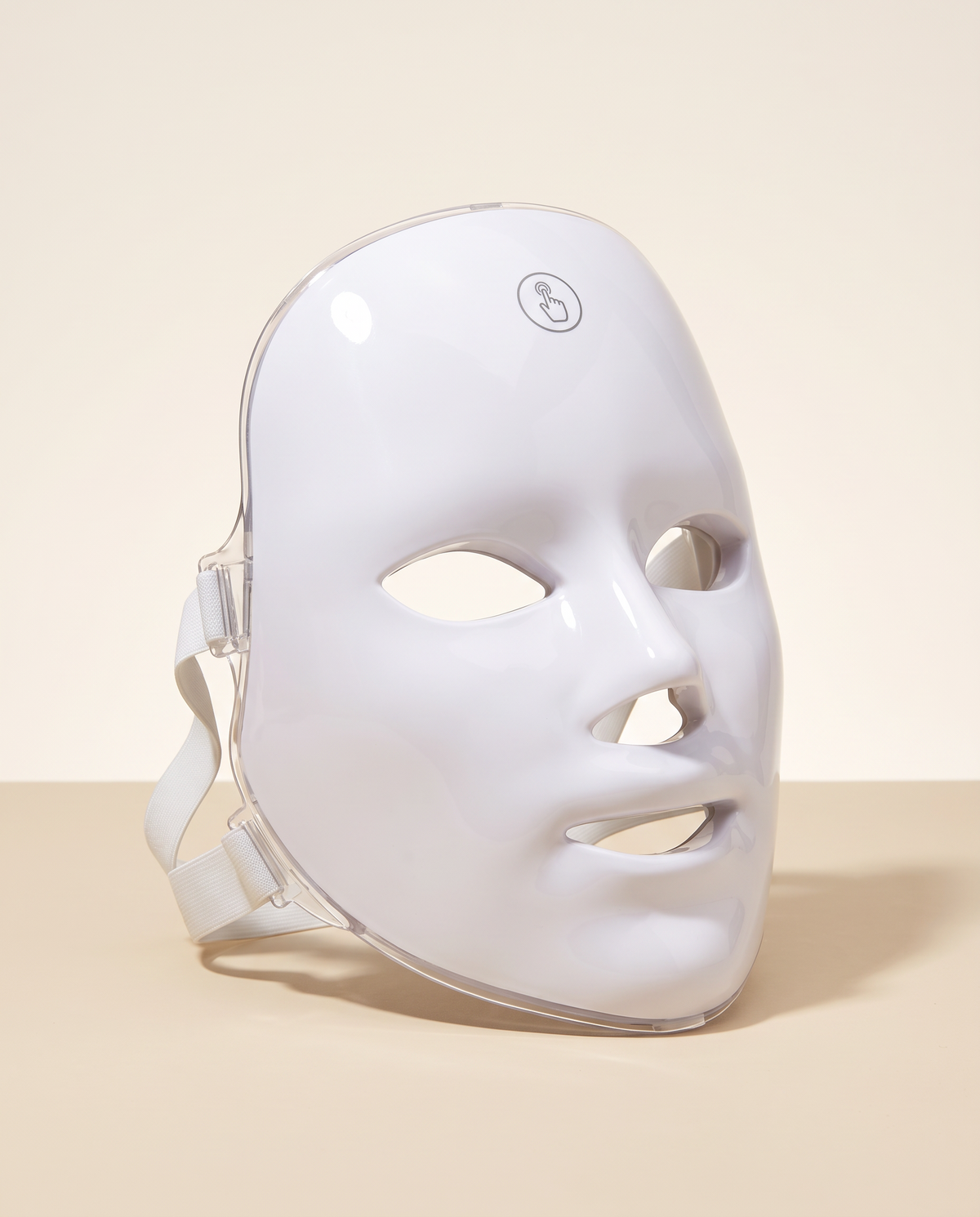 Maschera LED viso Glowmia bianca, foto del prodotto